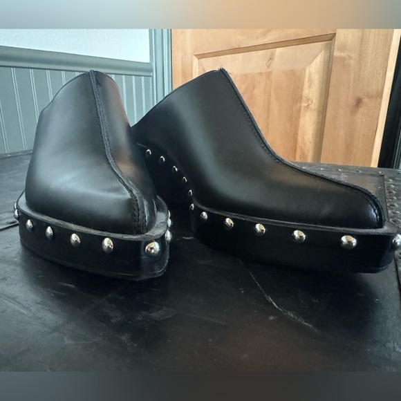 Zara Black Studded Women's Mules - Picture 1 of 5